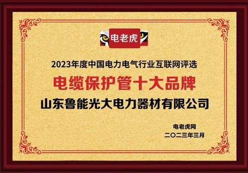 山東魯能光大電力器材榮獲“電纜保護管十大品牌”稱號，助力鋼材市場服務升級